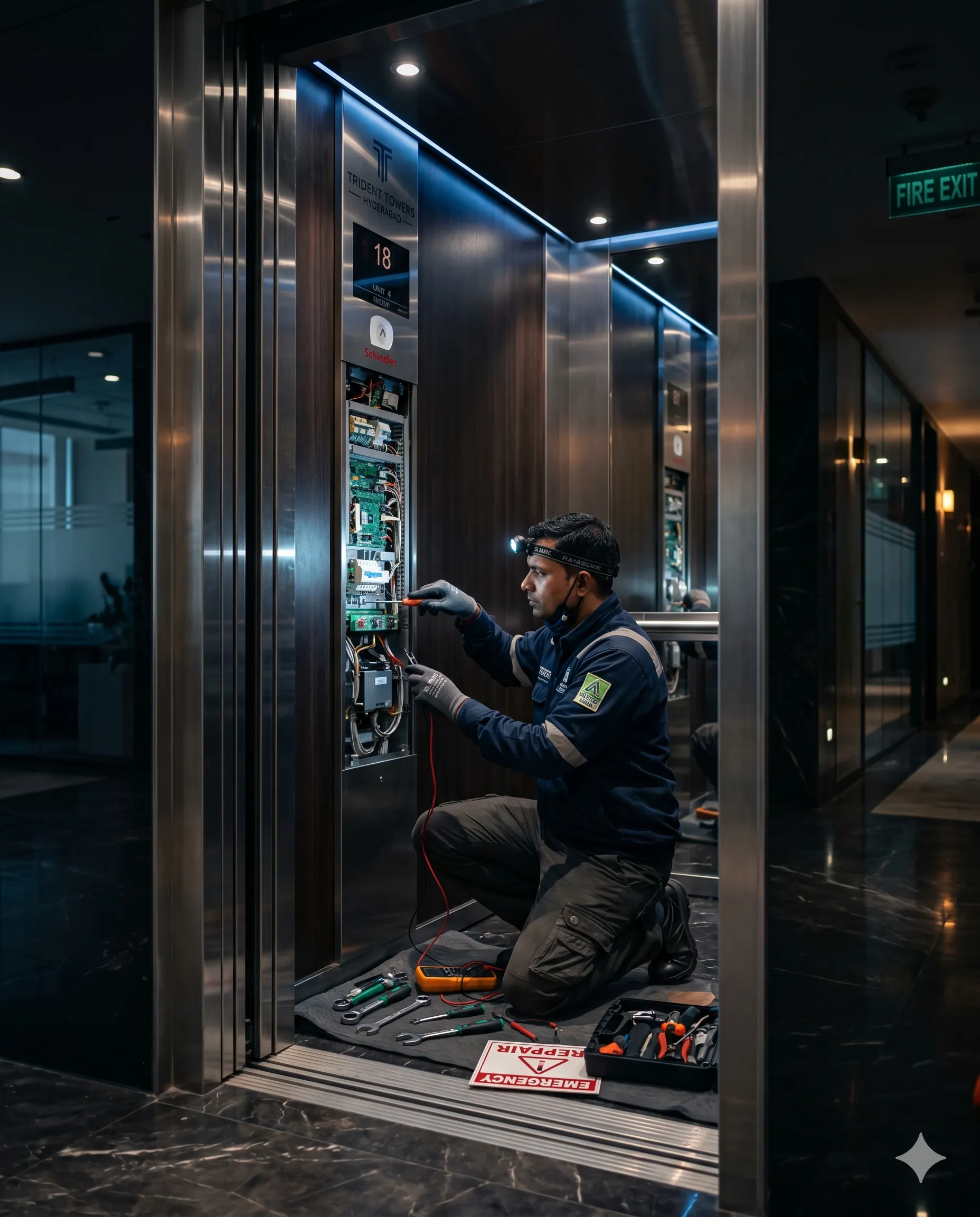 Emergency lift repair and breakdown technician in Hyderabad